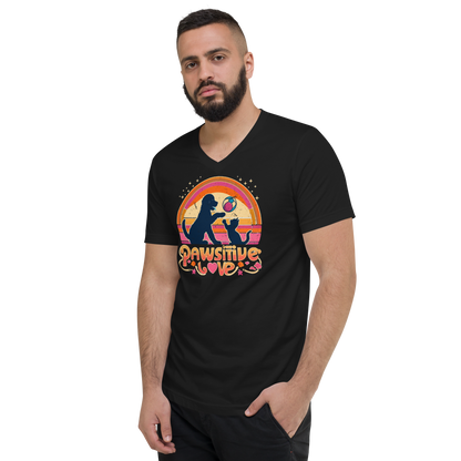 Rainbow Rendezvous - Pawsitive Love - V-Neck Tee