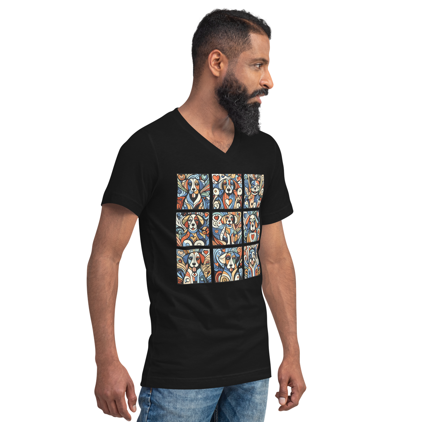 Paws in Harmony - Matisse - Men's V-Neck Tee