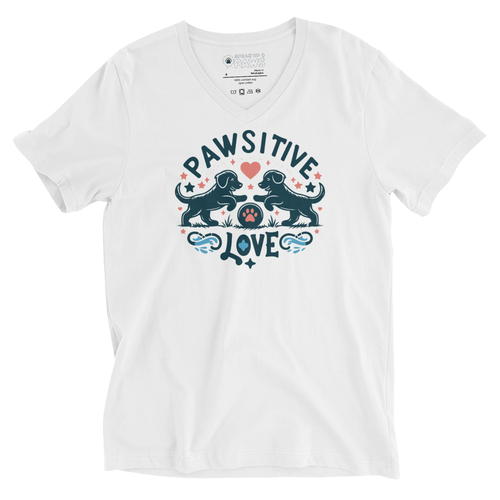 Sketchy Tails - Pawsitive Love - V-Neck Tee