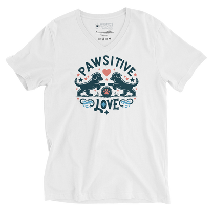 Sketchy Tails - Pawsitive Love - V-Neck Tee