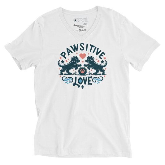 Sketchy Tails - Pawsitive Love - V-Neck Tee