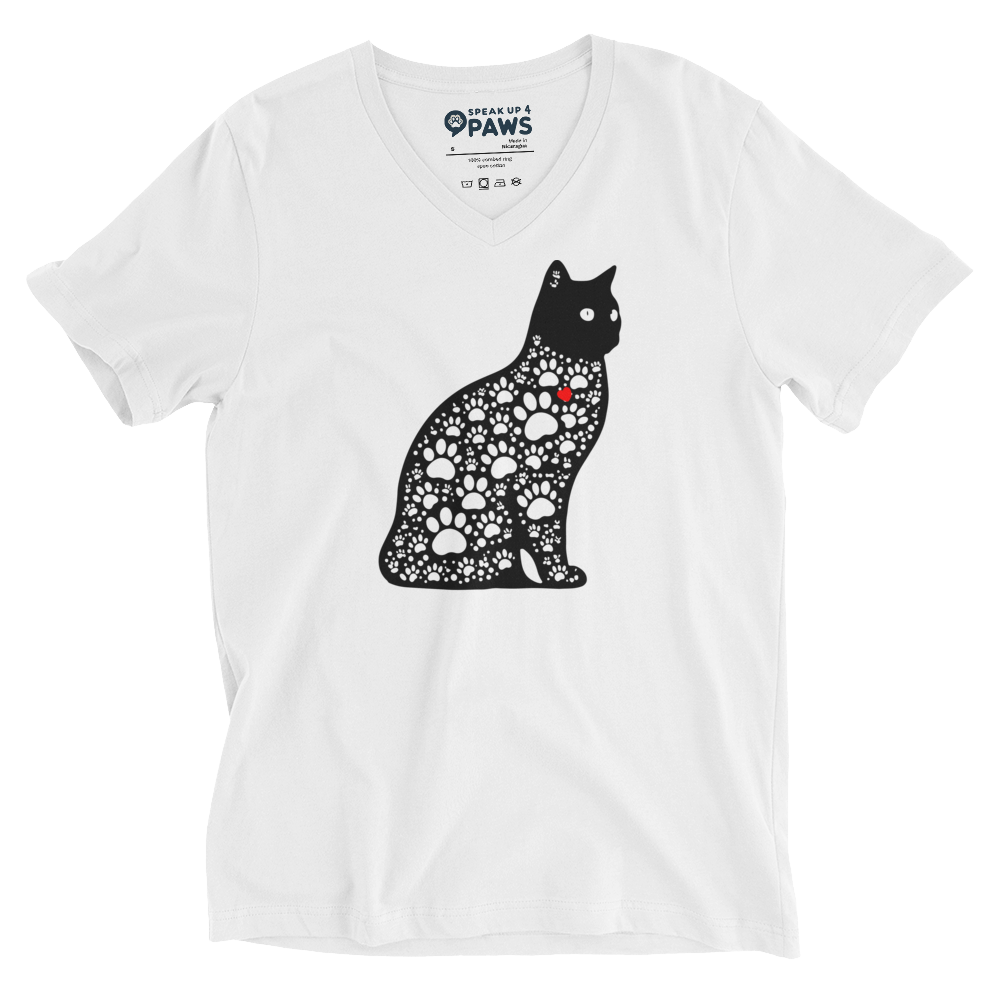 Paws in Harmony - Cat - V-Neck Tee