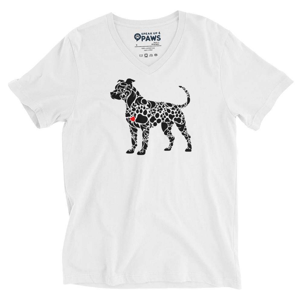 Paws of Loyalty - Pit White - V-Neck Tee