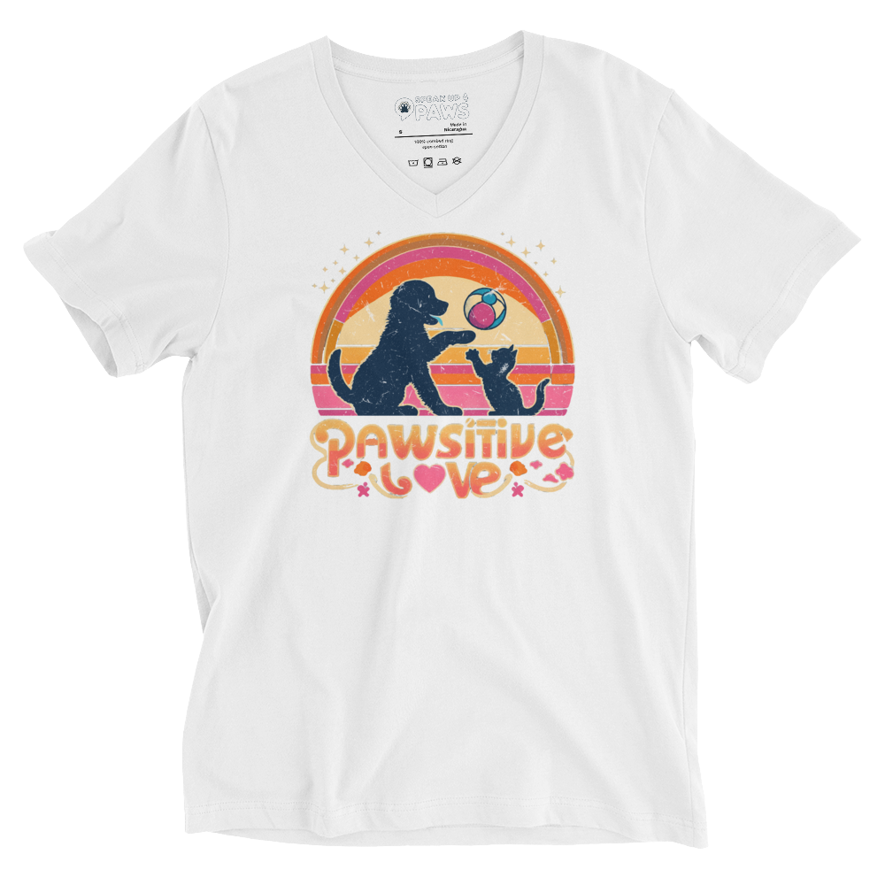 Rainbow Rendezvous - Pawsitive Love - V-Neck Tee