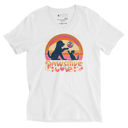 Rainbow Rendezvous - Pawsitive Love - V-Neck Tee