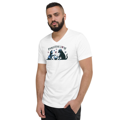 Azure Harmony - Pawsitive Love - V-Neck Tee