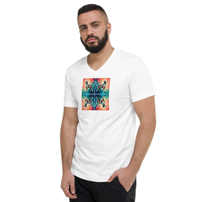 Vibrant Canine Mosaic - V-Neck Tee