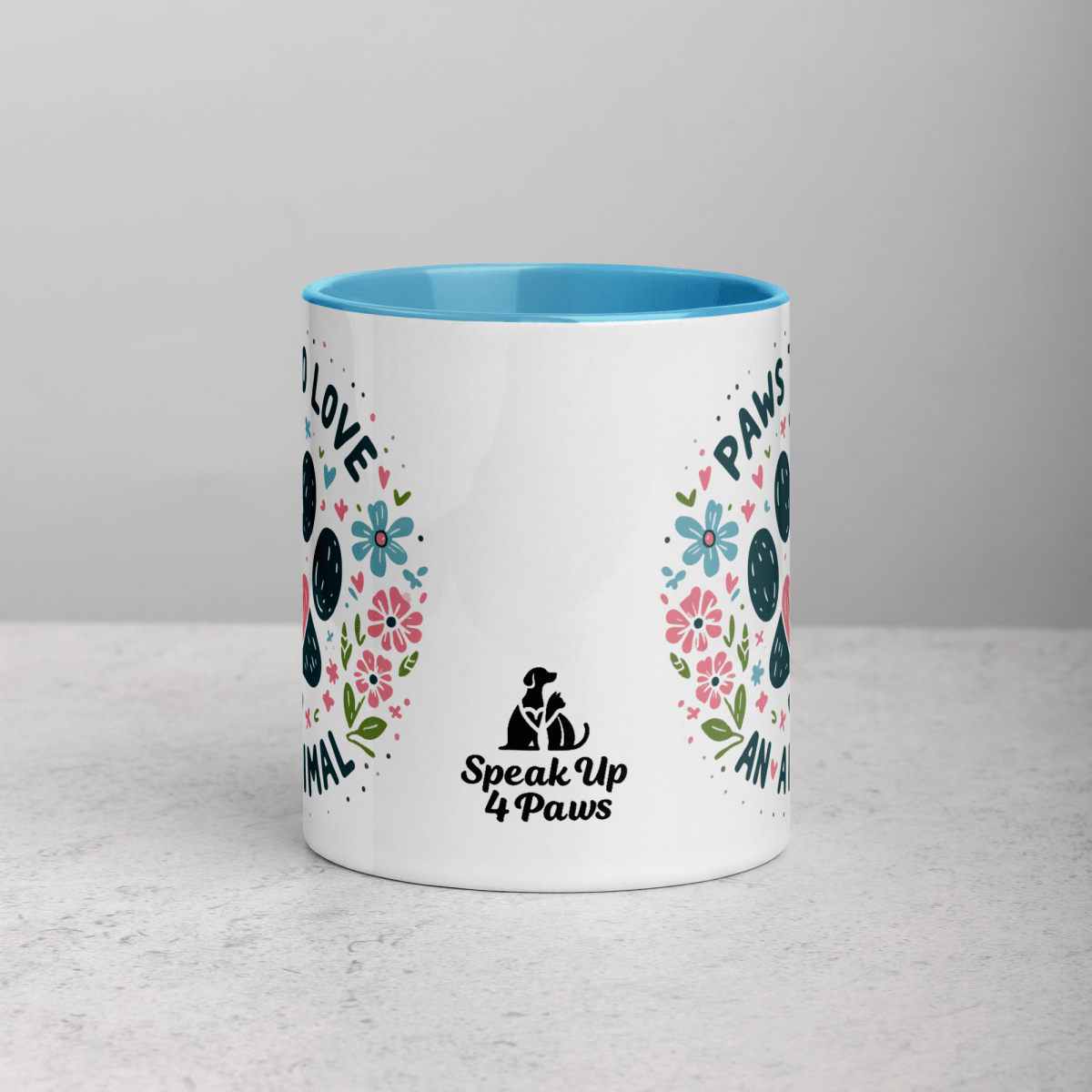 Circle of Pawsitivity - Pawfect Color Mug 11 oz. - Coffee Mug - Inside Color - Speak Up 4 Paws