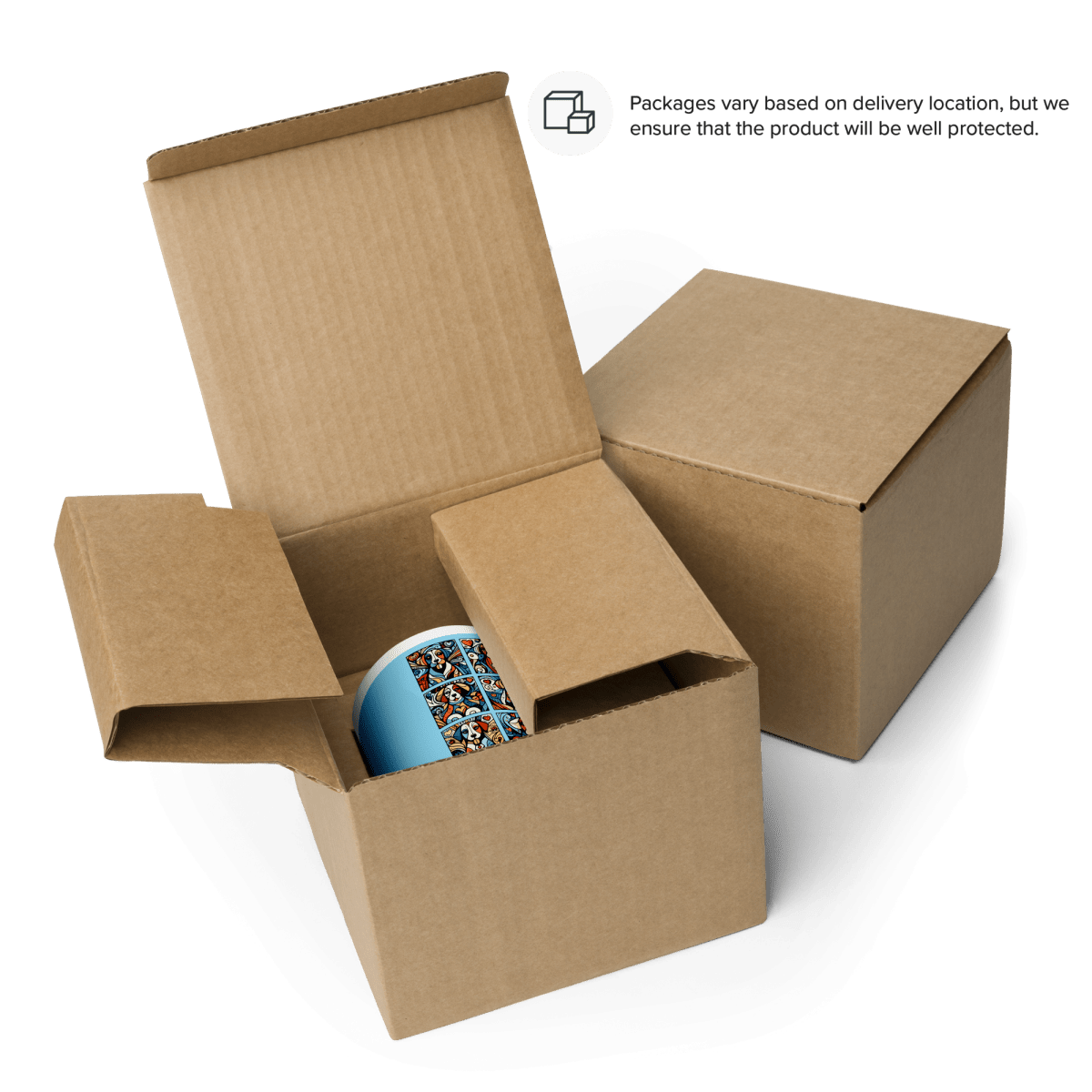 Artful Canines - "Life's a Canvas with Paws!" - Vivid Mug (Color: Columbia Blue | Blue) - Coffee Mug - Inside Color - Speak Up 4 Paws