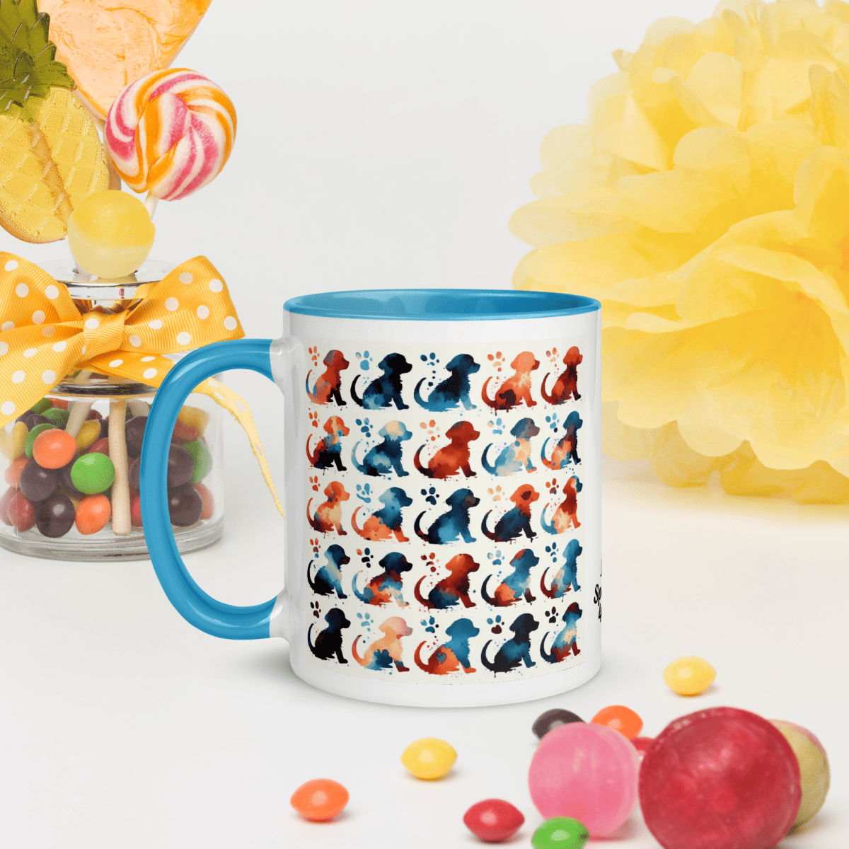 Watercolor Pups - Pawfect Color Mug 11 oz. - Coffee Mug - Inside Color - Speak Up 4 Paws