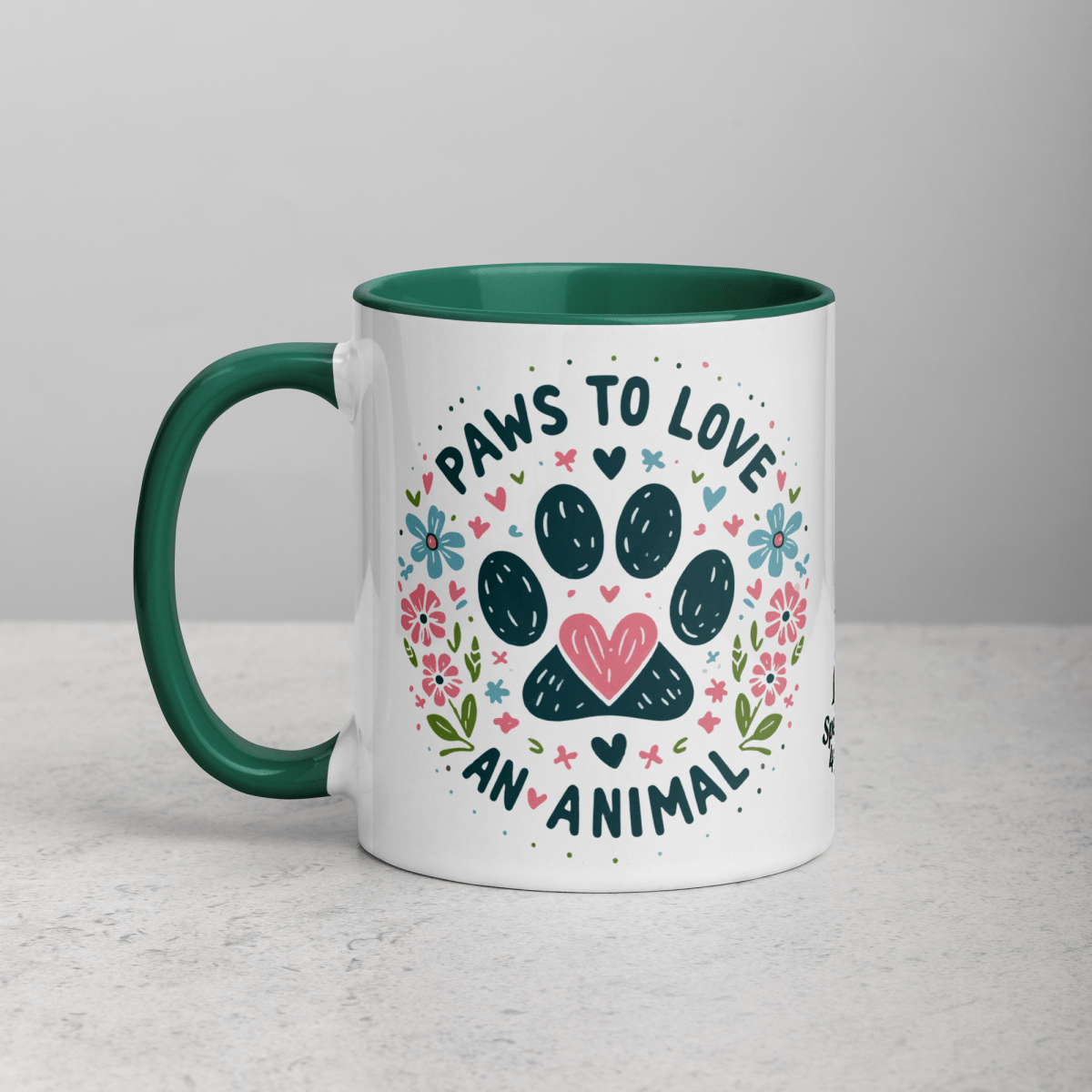 Circle of Pawsitivity - Pawfect Color Mug 11 oz. - Coffee Mug - Inside Color - Speak Up 4 Paws