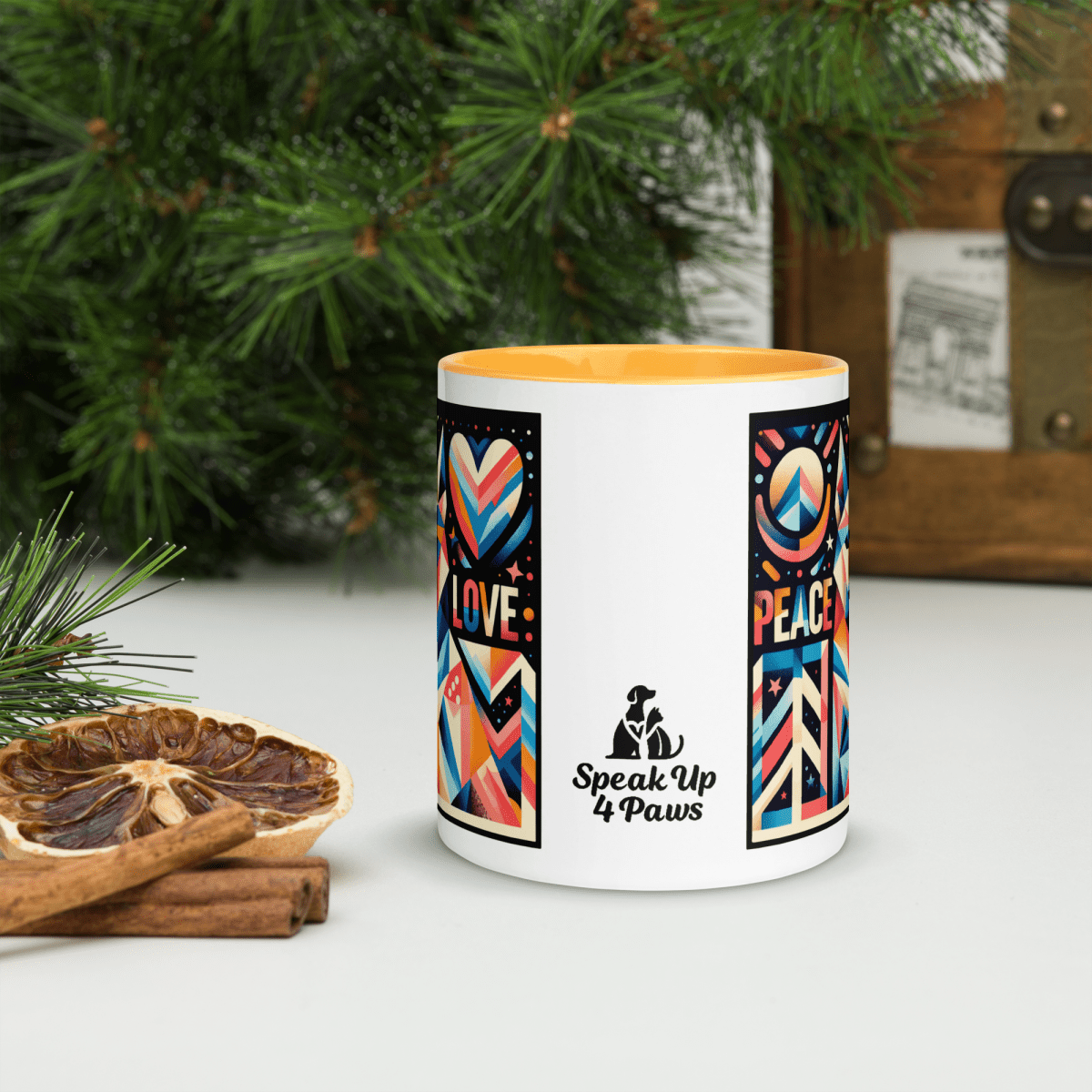 Kaleidoscope Harmony - Pawfect Color Mug 11 oz. - Coffee Mug - Inside Color - Speak Up 4 Paws