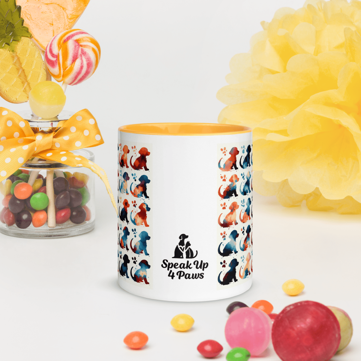 Watercolor Pups - Pawfect Color Mug 11 oz. - Coffee Mug - Inside Color - Speak Up 4 Paws