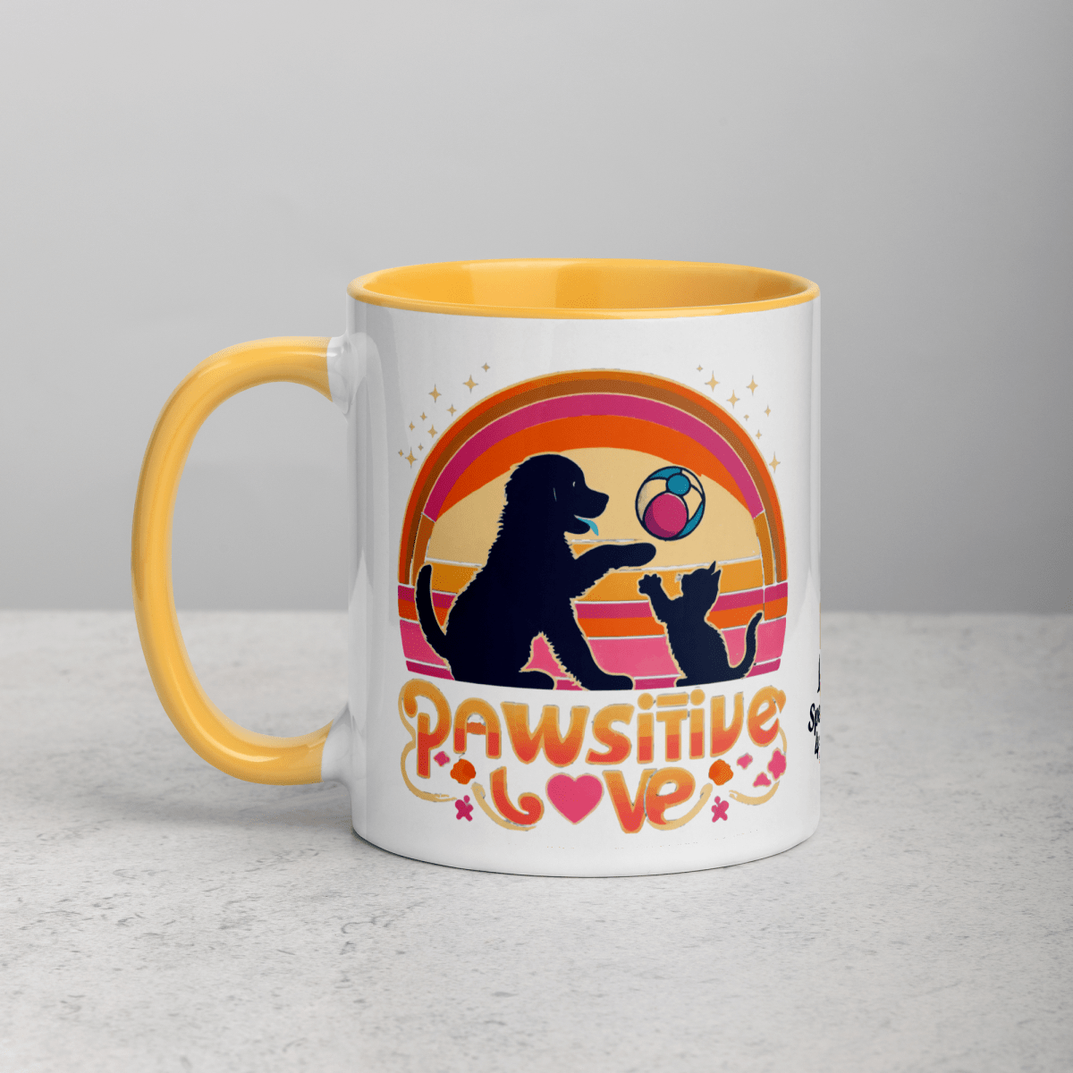 Rainbow Connection - Pawfect Color Mug 11 oz. - Coffee Mug - Inside Color - Speak Up 4 Paws