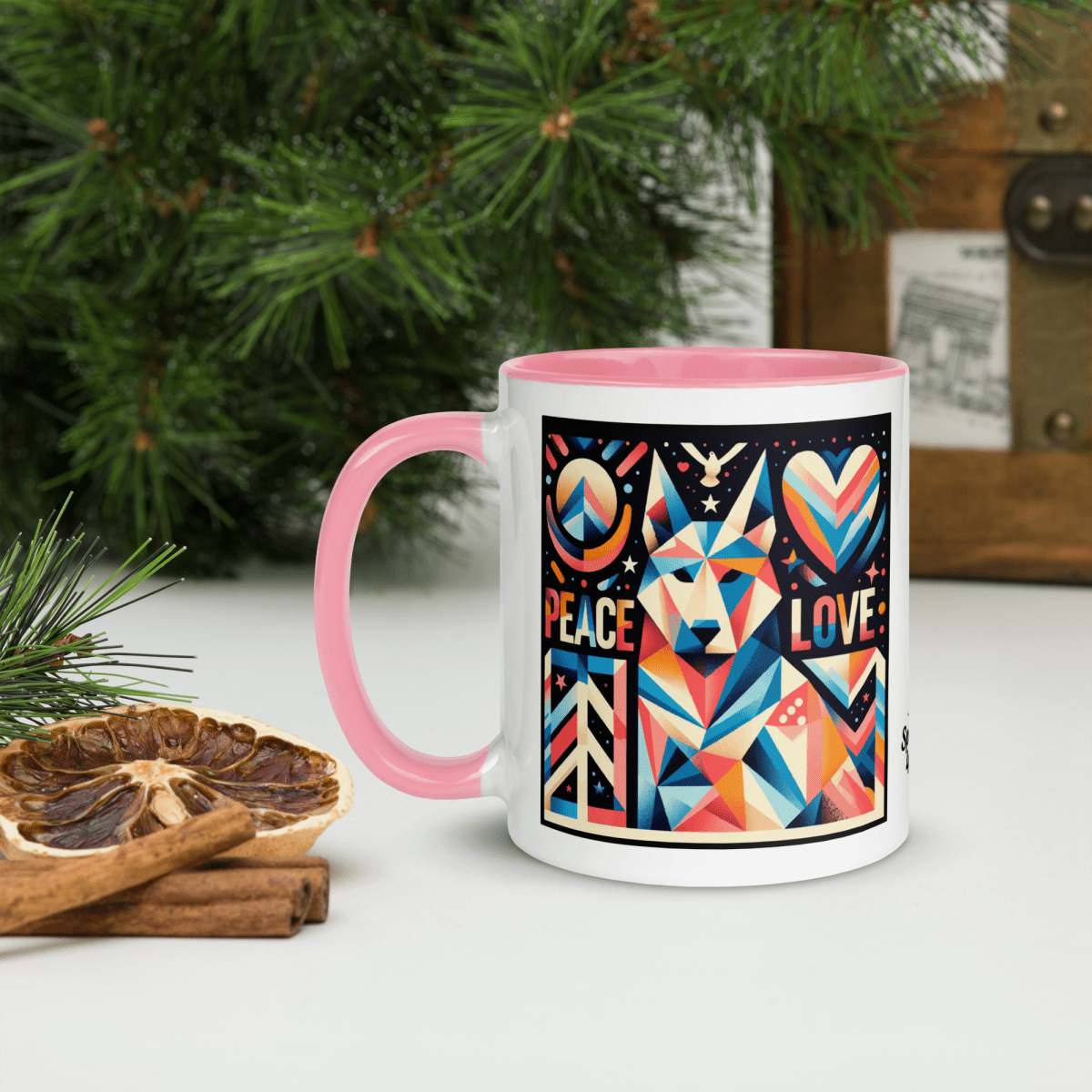 Kaleidoscope Harmony - Pawfect Color Mug 11 oz. - Coffee Mug - Inside Color - Speak Up 4 Paws
