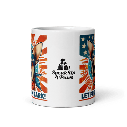 Bark of Freedom Trio - Chihuahua - Artful Paws Mug 11 oz. - Coffee Mug - Speak Up 4 Paws
