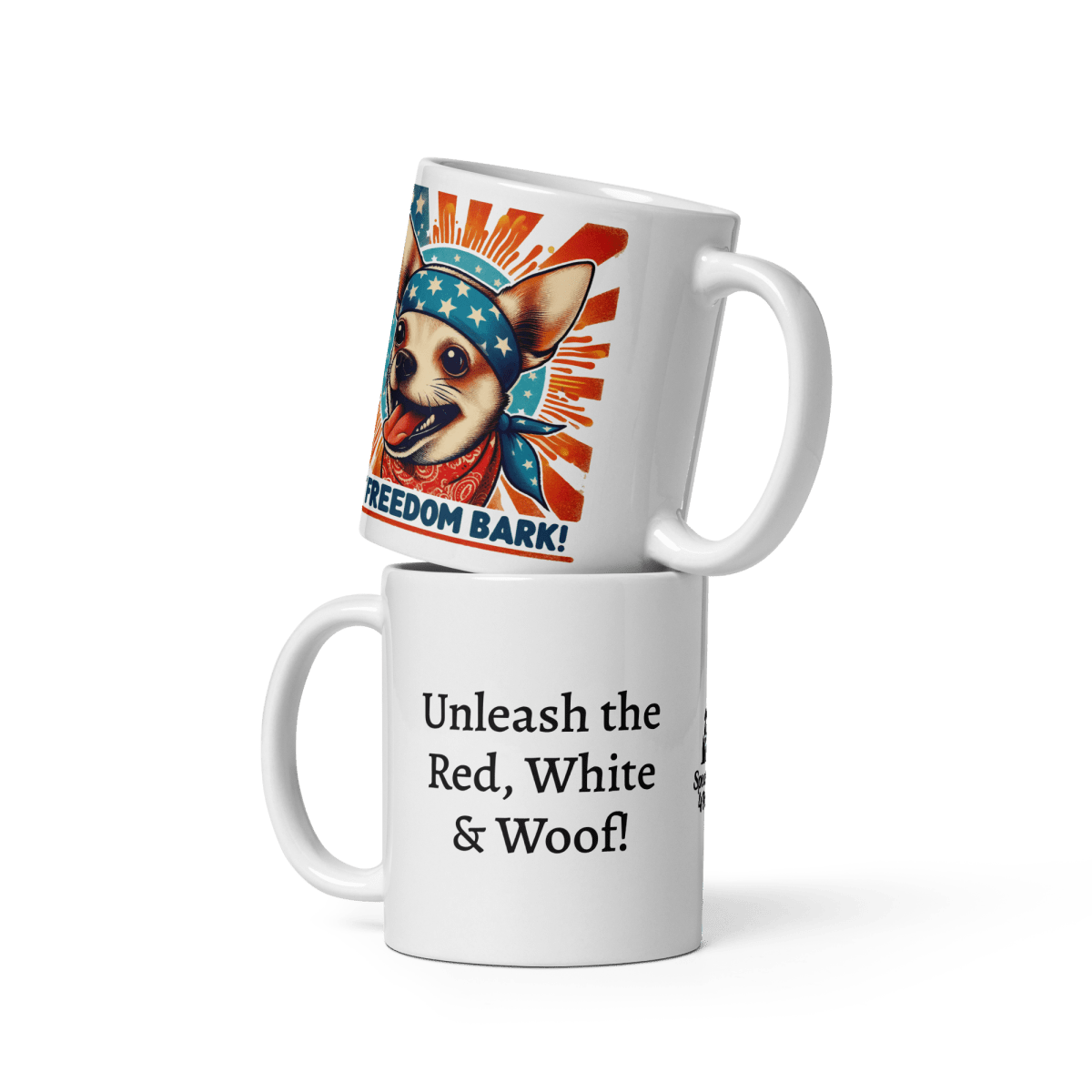 Bark of Freedom Trio - Chihuahua - Artful Paws Mug 11 oz. - Coffee Mug - Speak Up 4 Paws