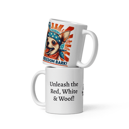 Bark of Freedom Trio - Chihuahua - Artful Paws Mug 11 oz. - Coffee Mug - Speak Up 4 Paws
