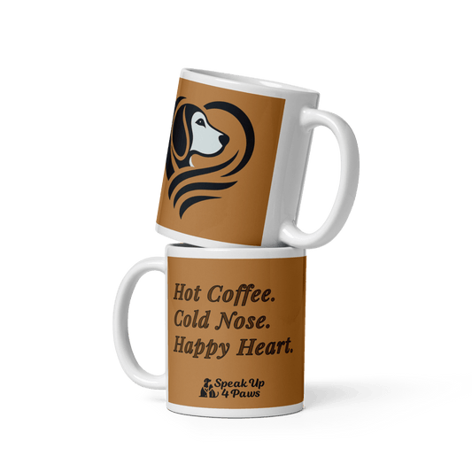 Heartfelt Beagle "Hot Coffee. Cold Nose. Happy Heart." - Signature Mug (Color: Toffee) - Coffee Mug - Speak Up 4 Paws