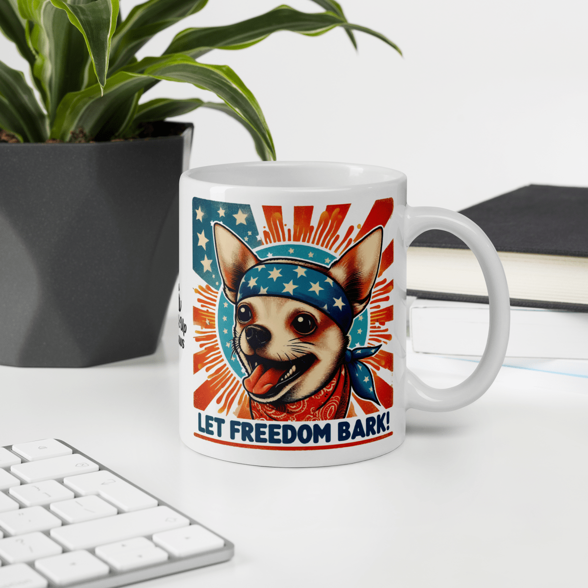 Bark of Freedom Trio - Chihuahua - Artful Paws Mug 11 oz. - Coffee Mug - Speak Up 4 Paws
