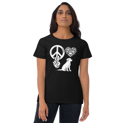 Harmony Unleashed - Peace-Love-Dog - Womens Fashion Fit