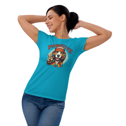 Groovy Canine Vibes - Pawsitive Peace - Womens Fashion Fit