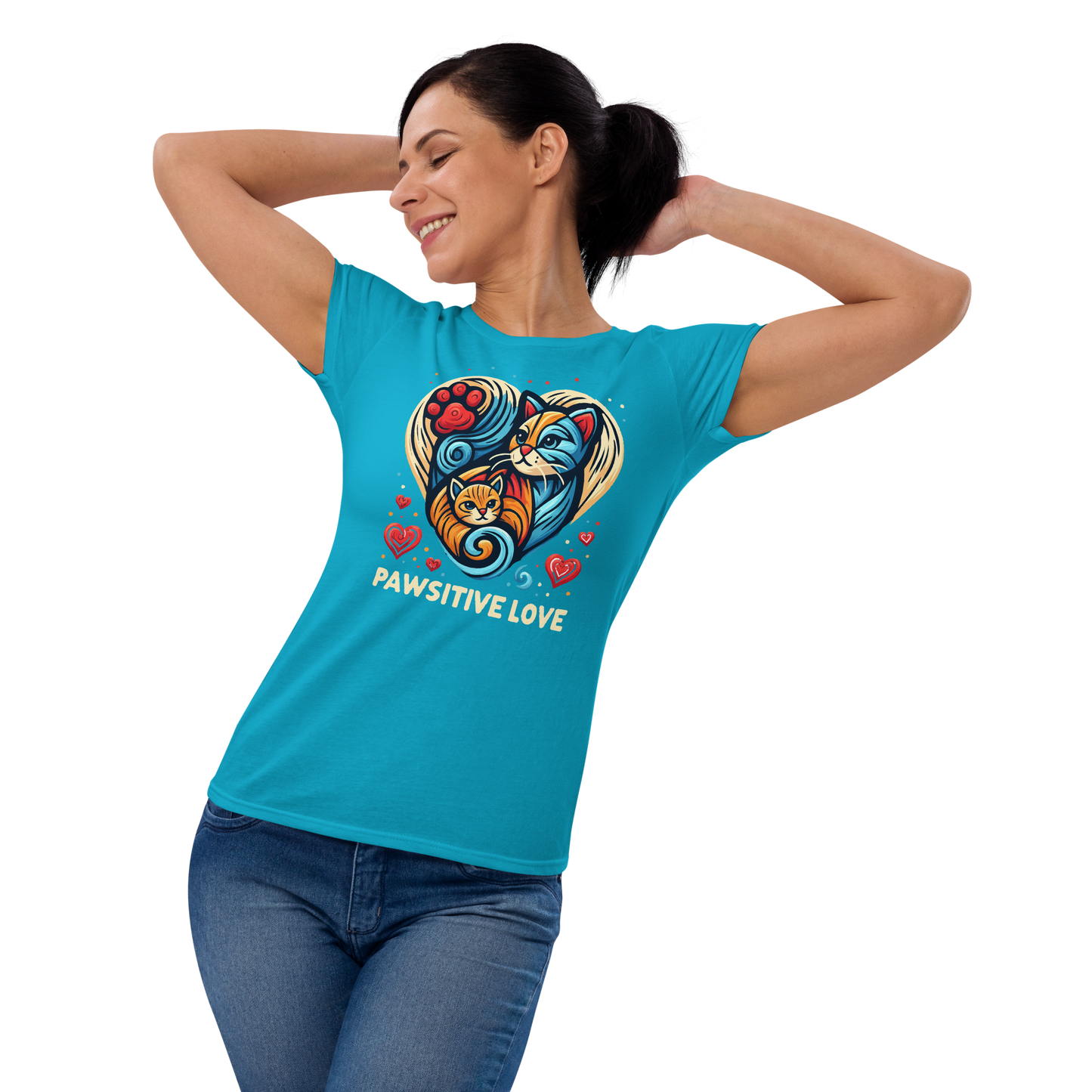 Feline Harmony - Womens Fashion Fit Tee