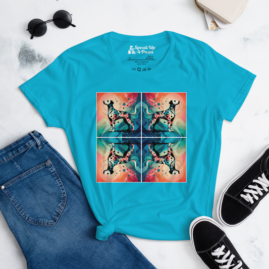 Vibrant Canine Mosaic - Womens Fashion Fit Tee