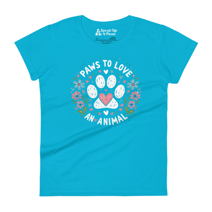 Floral Pawprints - Womens Fashion Fit Tee