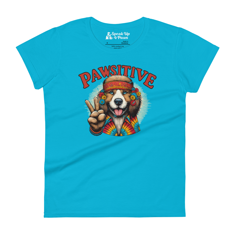 Groovy Canine Vibes - Pawsitive Peace - Womens Fashion Fit