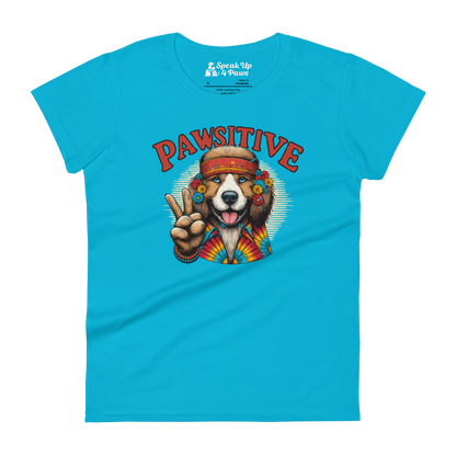 Groovy Canine Vibes - Pawsitive Peace - Womens Fashion Fit