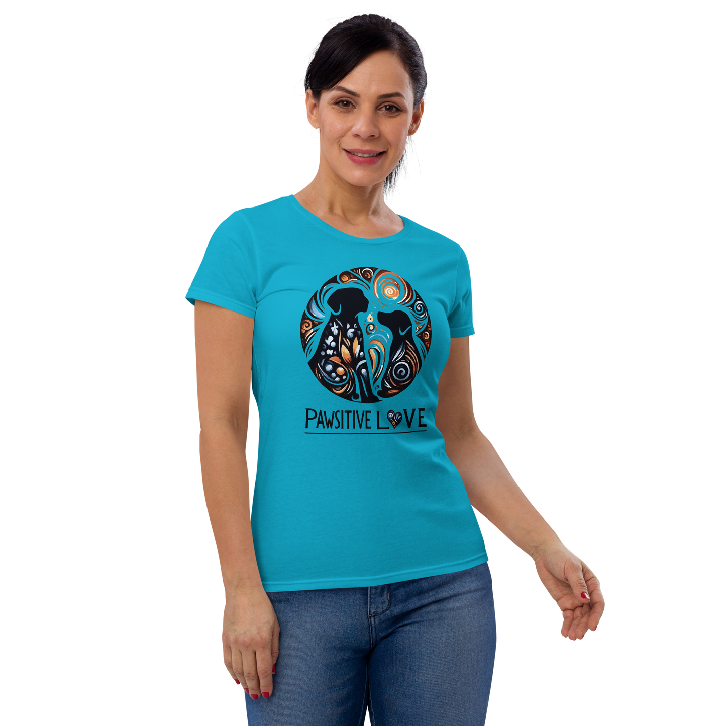 Canine Whirlpool -Pawsitive Love - Womens Fashion Fit Tee