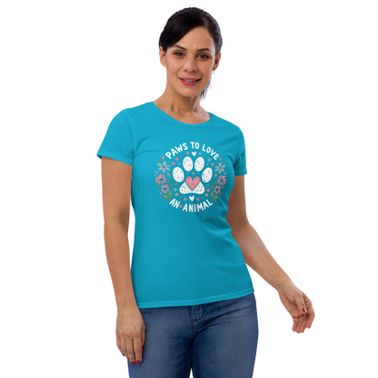 Floral Pawprints - Womens Fashion Fit Tee