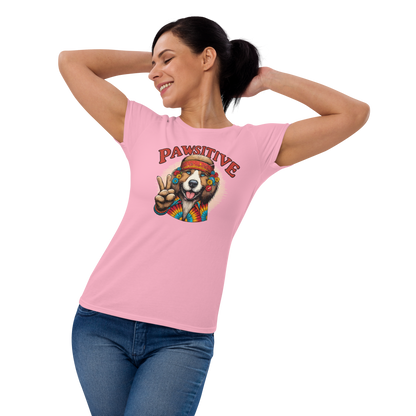 Groovy Canine Vibes - Pawsitive Peace - Womens Fashion Fit