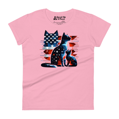 Stars and Stripes Companions - Womens Fashion Fit Tee