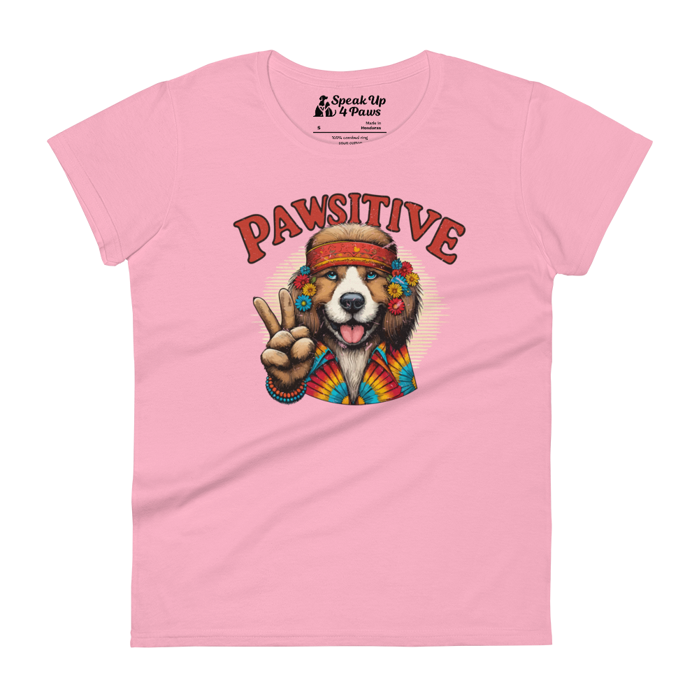 Groovy Canine Vibes - Pawsitive Peace - Womens Fashion Fit