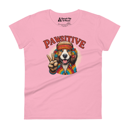 Groovy Canine Vibes - Pawsitive Peace - Womens Fashion Fit