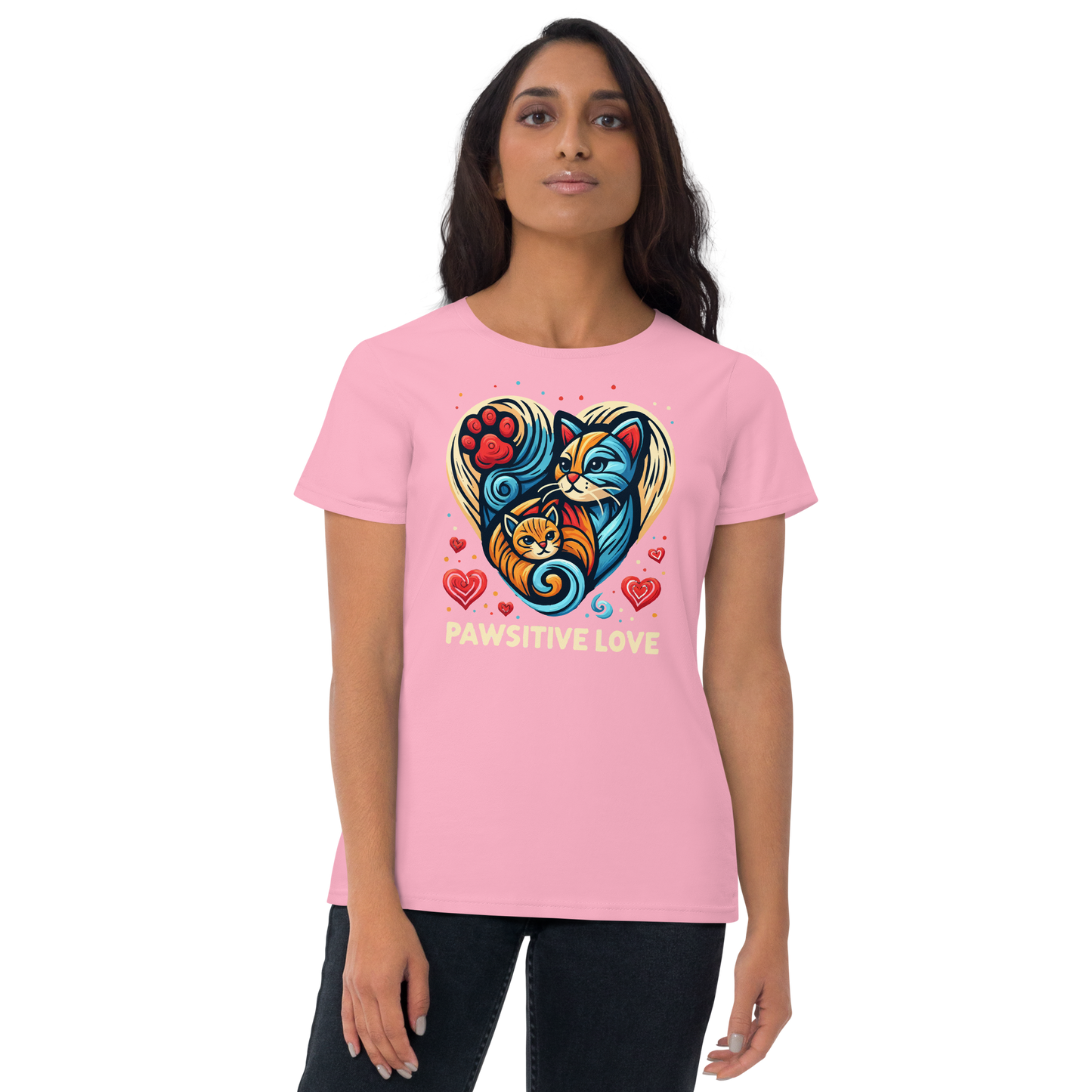 Feline Harmony - Womens Fashion Fit Tee