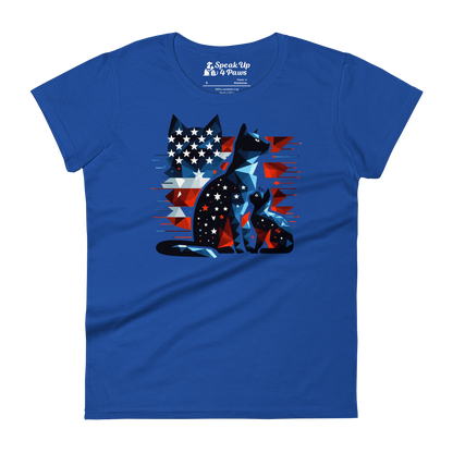 Stars and Stripes Companions - Womens Fashion Fit Tee