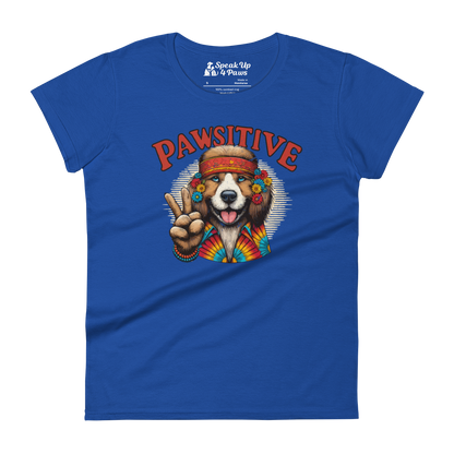 Groovy Canine Vibes - Pawsitive Peace - Womens Fashion Fit