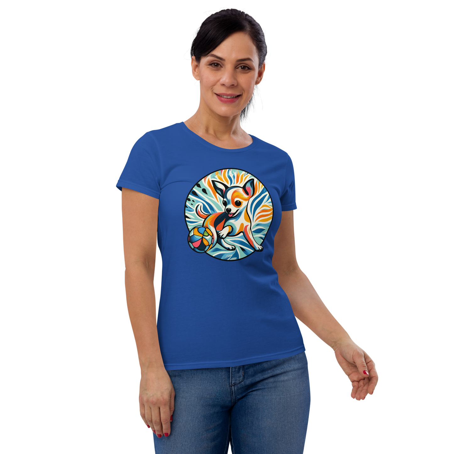 Chihuahuas Playful Dance - Womens Fashion Fit Tee