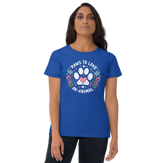 Floral Pawprints - Womens Fashion Fit Tee