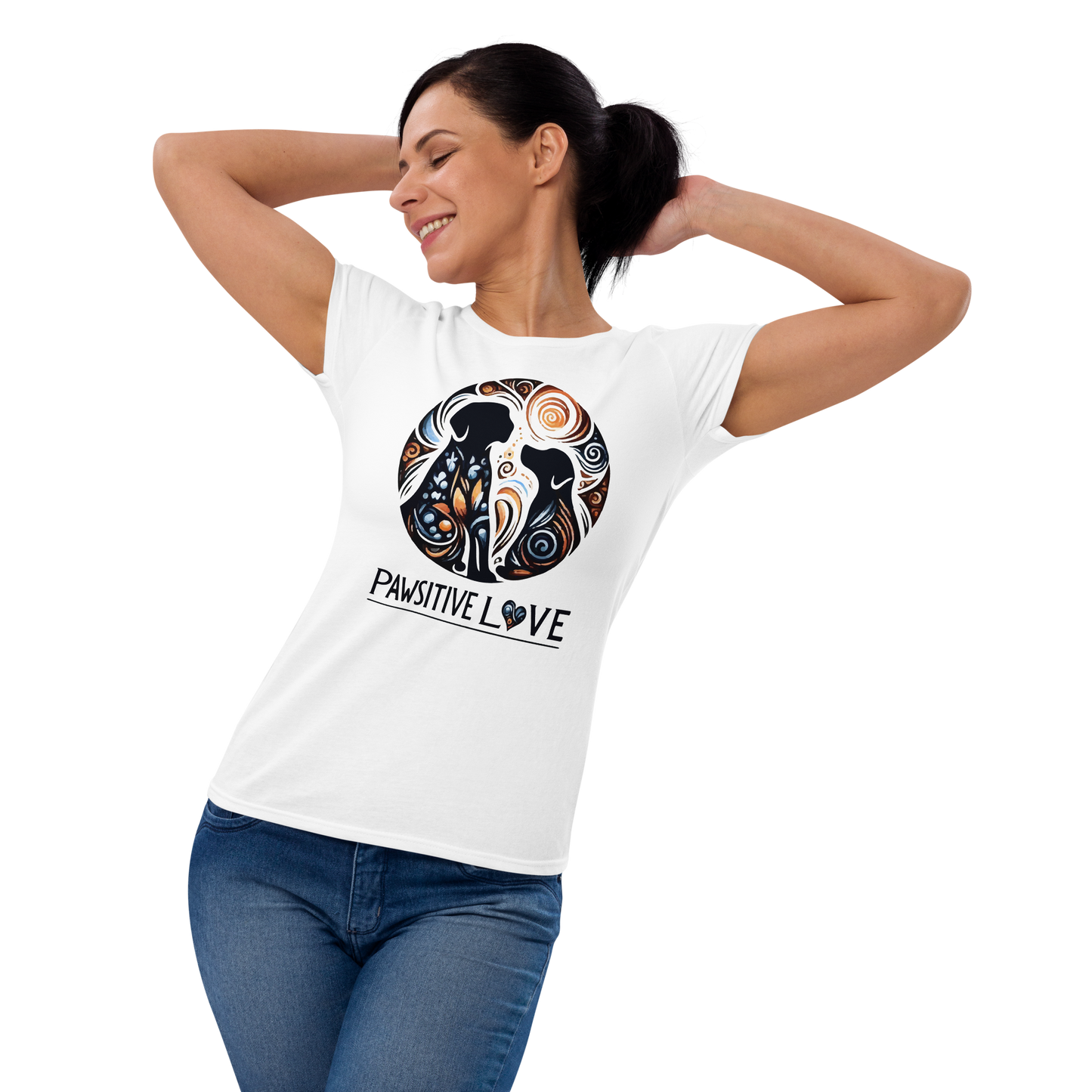 Canine Whirlpool -Pawsitive Love - Womens Fashion Fit Tee