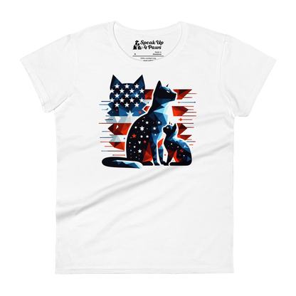 Stars and Stripes Companions - Womens Fashion Fit Tee