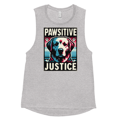 Bark Nirvana - Pawsitive Justice - Womens Muscle Tanktop