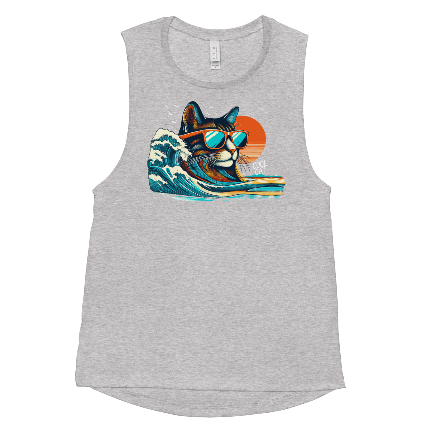 Surf’s Up - Purrfection - Womens Muscle Tee