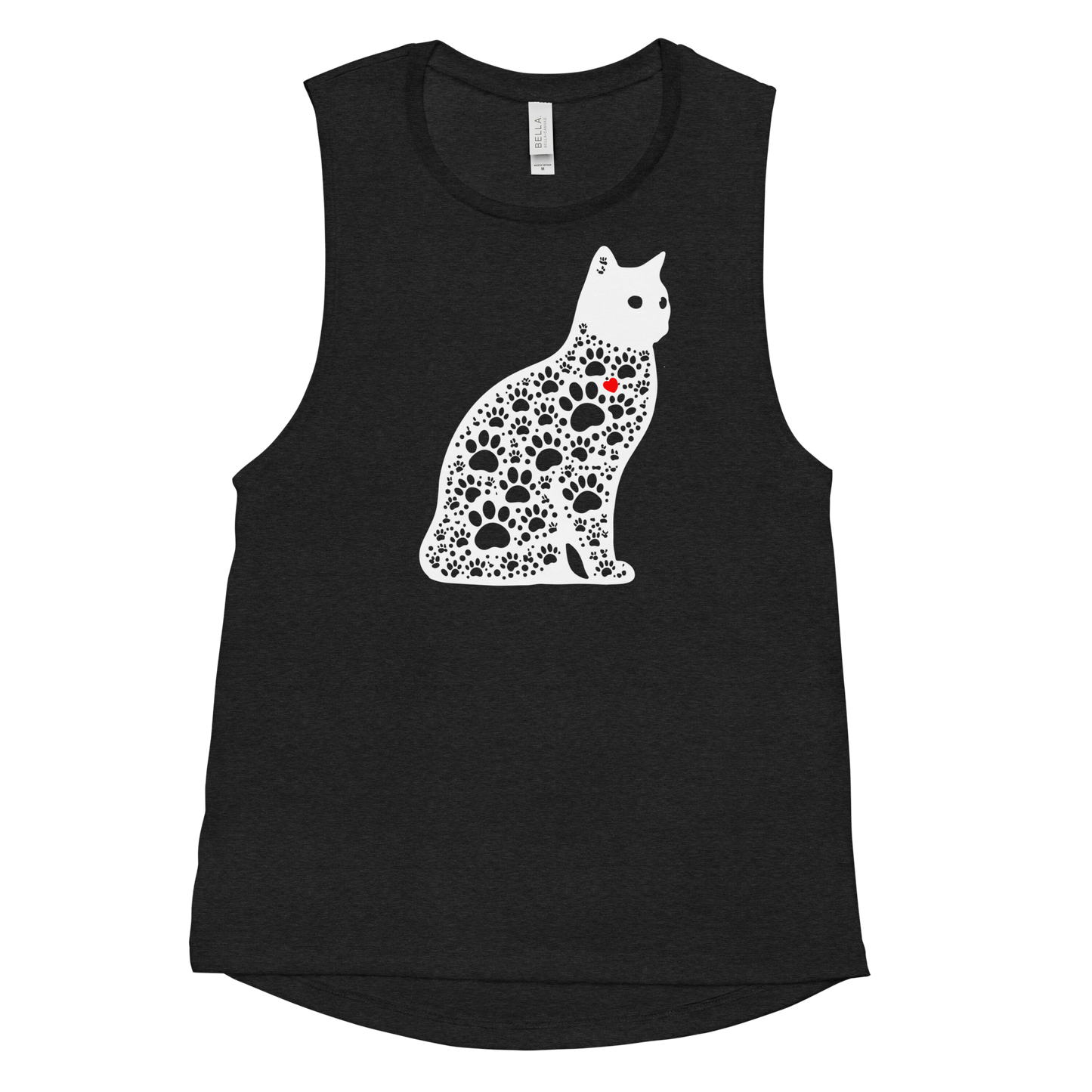 Paws in Harmony - Cat - Womens Muscle Tanktop