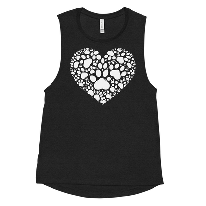 Paws of Compassion - Heart - Womens Muscle Tanktop