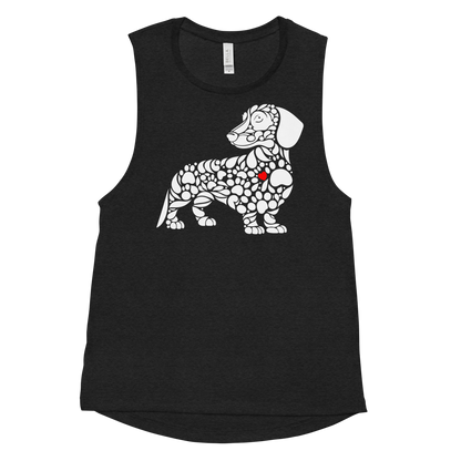 Paws of Devotion - Dachshund - Womens Muscle Tanktop