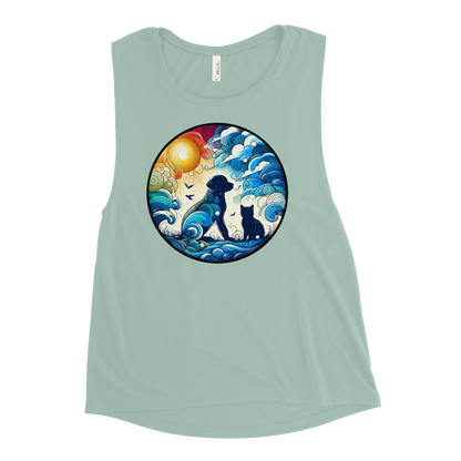 Sun-Kissed Bond - Womens Muscle Tanktop